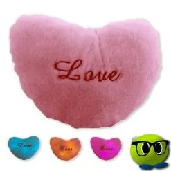 Coussin Lumineux Rose En Forme De Coeur - Mrbulle -Magasin De Décoration 4737 photo