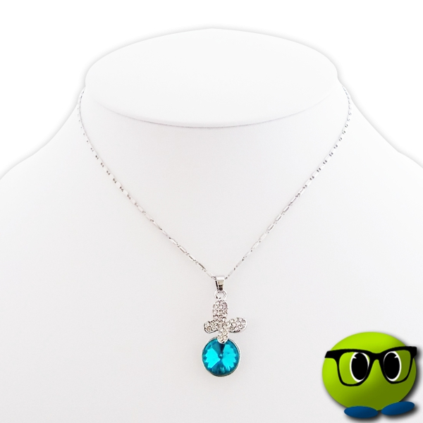 Collier Argenté Buterfly Et Pierre Bleue - Mrbulle 4 Collier Argenté Buterfly Et Pierre Bleue - Mrbulle – Image 2