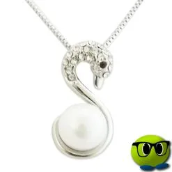 Collier Chic De Cygne à Strass Et à Perle Nacrée - Mrbulle