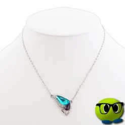 Collier Pendentif En Paillon Et Fausses Pierres - Mrbulle -Magasin De Décoration 5037 photo