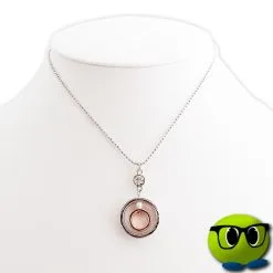 Splendide Collier à Pendentif Anneaux Et Strass - Mrbulle -Magasin De Décoration 5110 photo