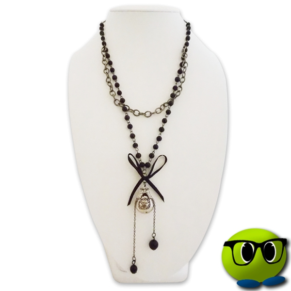 Charmant Sautoir à Noeud Noir - Mrbulle 3 Charmant Sautoir à Noeud Noir - Mrbulle