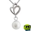 Collier Fantaisie à Pendentif Strass Et Fausse Perle Nacrée - Mrbulle -Magasin De Décoration 5220 photo