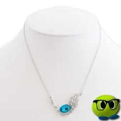 Parure Pendentif En Fleur Strass Et Pierre Bleue - Mrbulle -Magasin De Décoration 5354 photo