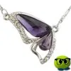 Ravissant Collier à Pendentif Papillon Et Au Faux Cristal Violet - Mrbulle -Magasin De Décoration 5599 photo