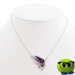 Ravissant Collier à Pendentif Papillon Et Au Faux Cristal Violet - Mrbulle -Magasin De Décoration 5600 photo
