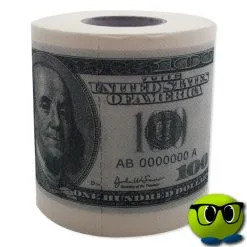 Papier Toilettes Impressionnant à L'aspect De Dollars - Mrbulle -Magasin De Décoration 5699 photo