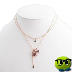 Collier Extraordinaire à Double Chaîne Coeur Doré - Mrbulle -Magasin De Décoration 5713 photo