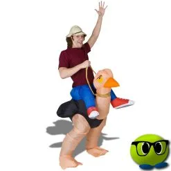 Costume D'aventurier Sur Autruche Gonflable Pour Soirée Déguisée - Mrbulle