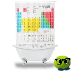 Rideau De Douche Spécial Tableau Périodique Des éléments - Mrbulle