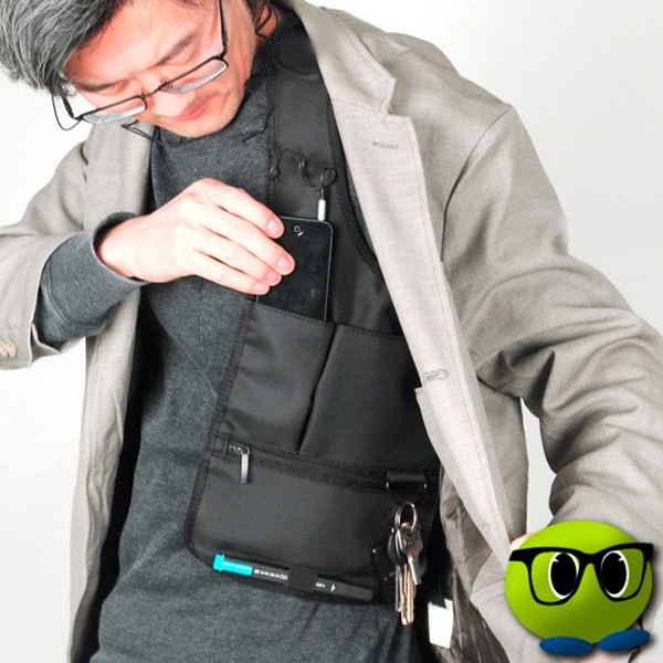 Sacoche En Forme De Gilet Multi-poche - Mrbulle 2 Sacoche En Forme De Gilet Multi-poche - Mrbulle