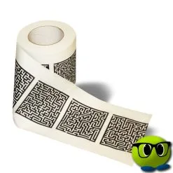 Papier Toilettes Avec Motifs De Labyrinthe - Mrbulle -Magasin De Décoration 6507 photo