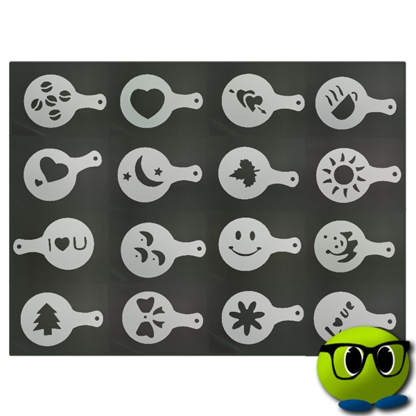 Pochoirs En 16 Exemplaires Forme Tasse De Café Fumant - Mrbulle 4 Pochoirs En 16 Exemplaires Forme Tasse De Café Fumant - Mrbulle – Image 2