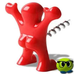 Tire-bouchon Happy Man Rouge - Mrbulle -Magasin De Décoration 6844 photo
