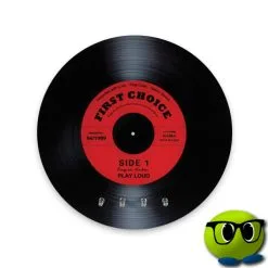 Accroche-clés En Forme De Disque Vinyle Noir Et Rouge - Mrbulle