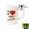 Chope De Bière I Love Beer Avec Sonnette - Mrbulle -Magasin De Décoration 7066 photo