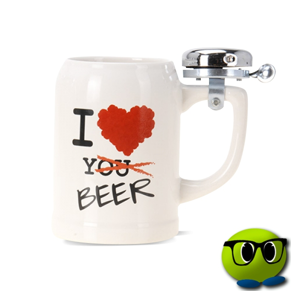 Chope De Bière I Love Beer Avec Sonnette - Mrbulle 3 Chope De Bière I Love Beer Avec Sonnette - Mrbulle