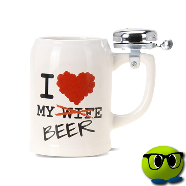 Chope De Bière I Love Beer Avec Sonnette - Mrbulle 4 Chope De Bière I Love Beer Avec Sonnette - Mrbulle – Image 2