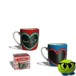 Mug En Céramique Tableau à La Craie Coeur - Mrbulle -Magasin De Décoration 7080 photo