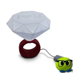 Lampe Veilleuse LED En Forme De Bague En Diamant - Mrbulle