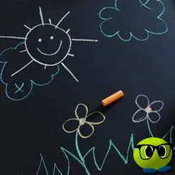 Tableau Noir Autocollant Avec Des Craies - Mrbulle -Magasin De Décoration 7268 photo