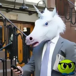 Masque Licorne Blanc - Mrbulle -Magasin De Décoration 7343 photo