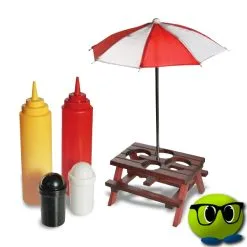 Set De Condiments Table De Pique-nique En Bois - Mrbulle -Magasin De Décoration 7657 photo