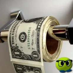 Papier Toilettes Impressionnant à L'aspect De Dollars - Mrbulle -Magasin De Décoration 7897 photo