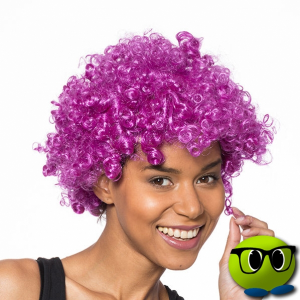 Perruque De Déguisement En Forme D'afro En Cheveux Violets - Mrbulle 4 Perruque De Déguisement En Forme D'afro En Cheveux Violets - Mrbulle – Image 2