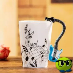 Tasse Partitions De Musique Anse Guitare électrique - Mrbulle -Magasin De Décoration 7991 photo